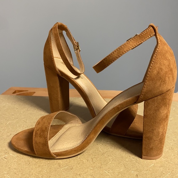 Mark & Maddux suede open toe 4” heels - Size 10 - Picture 3 of 10